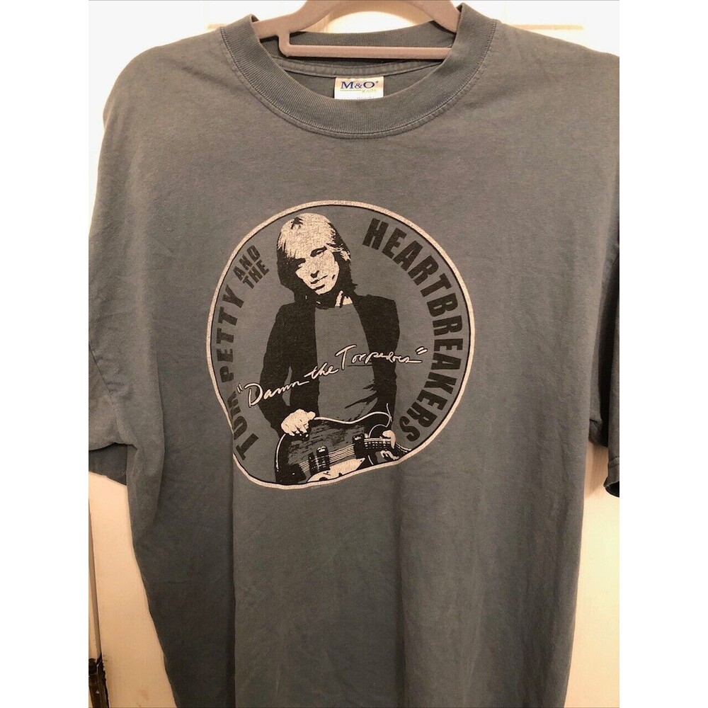 Vintage Tom Petty and the Heartbreakers T Shirt XL Blue Damn the Torpedos